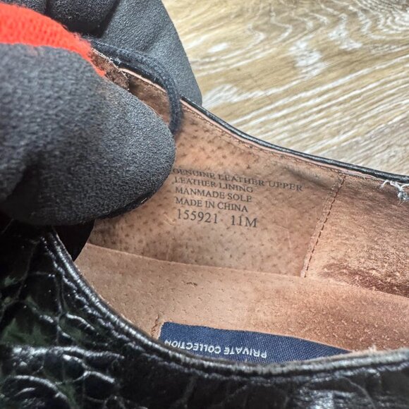 Sergio Brut II Crocodile Black Leather Oxford Shoe Men's Size 11 - Picture 5 of 7